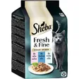 Sheba Fresh Fine Nourriture humide pour chat adulte Multipack en sauce Saumon, thon et truite