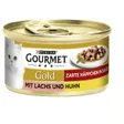 Gourmet Gold morceaux délicats Saumon et poulet