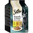 Sheba Fresh Fine Nourriture humide pour chat adulte Multipack en sauce poulet, dinde et canard