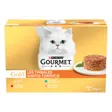 Gourmet GOLD Nourrriture Humide Chat Timbales Multi Variétés Mélange de viande et Poisson