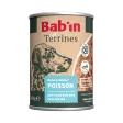 Bab'in Terrine pour chien - poisson- haute digestibilité - garantie sans céréales ni gluten - mono-protéine animale poisson