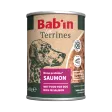 Bab'in Terrine pour chien - saumon - haute digestibilité - garantie sans céréales ni gluten - mono-protéine animale saumon