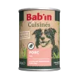 Bab'in Terrine cuisinée pour chien - porc- haute digestibilité - fruits et légumes soigneusement sélectionnés - texture brute et