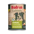 Bab'in Terrine cuisinée pour chien - agneau - haute digestibilité - fruits et légumes soigneusement sélectionnés - texture brute