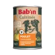 Bab'in Terrine cuisinée pour chien - poulet- haute digestibilité - fruits et légumes soigneusement sélectionnés - texture brute