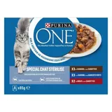 Sachets pour Chat Stérilisé au Canard, à la Sardine et au Boeuf