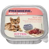 Meat Menu pour chatons Boeuf avec coeurs de dinde