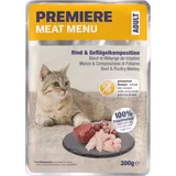 Menu Viande Nourriture Humide Chat, Adulte, Boeuf et volaille