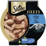 Filets aliment humide pour chat Thon et poulet
