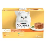 GOLD Nourrriture Humide Chat Timbales Multi Variétés Mélange de viande et Poisson