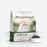 Croquettes sans céréales au poulet frais pour chat stérilisé