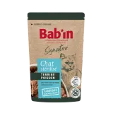 Terrine pour chat - poisson- haute digestibilité - garantie sans céréales ni gluten - mono-protéine animale poisson